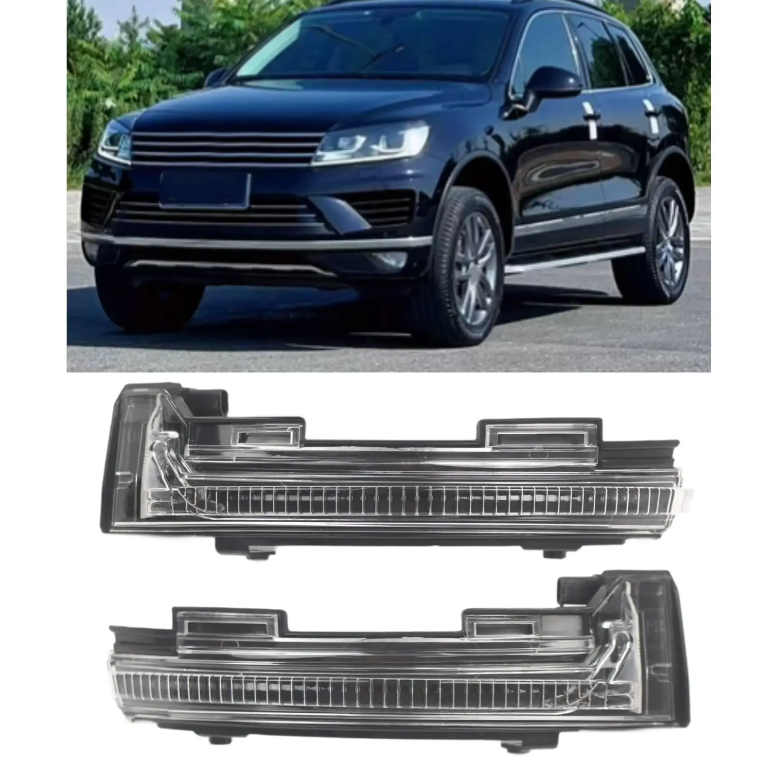 Rearview Mirror Turn Signal Light Assembly PP Durable Car Mirror Lamp Replacement for Secure Lane Change Visibility