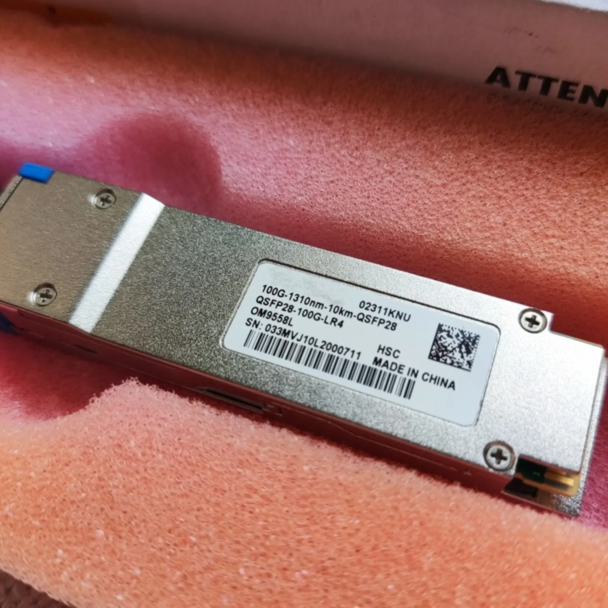 QSFP28 10km Module 100GB Fiber Transceiver/HW 02311KNU QSFP28-100G-LR4 100G-1310nm-10km-QSFP28 Double LC Interface