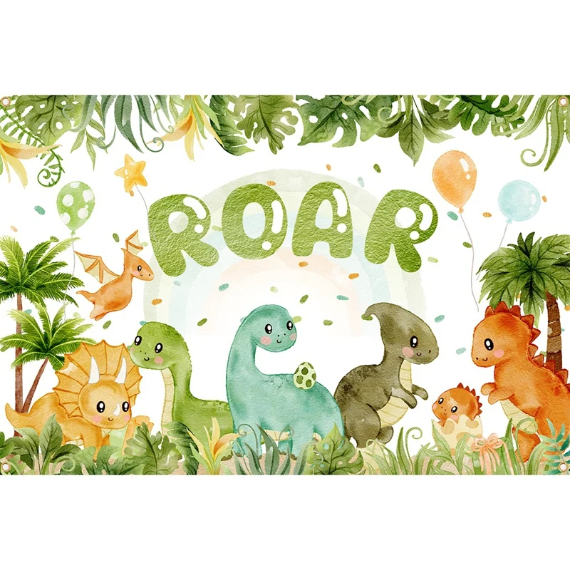 Toile de fond de fête dinosaure, décorations de fête d'anniversaire pour enfants garçons, décor de réception-cadeau pour bébé, fournitures de fête d'anniversaire Safari dans la Jungle