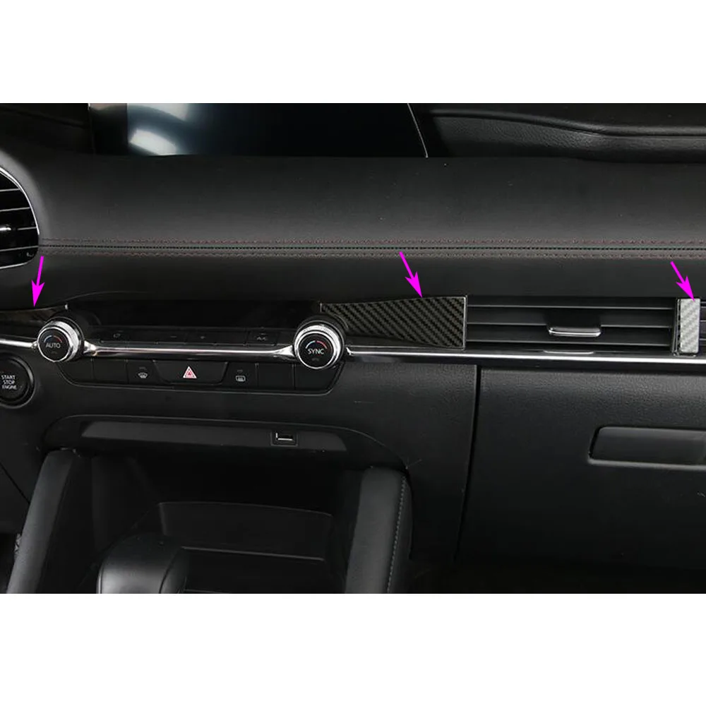 Car Sticker Inner Trim Front Middle Air Conditioning Switch Outlet Vent Panel For Mazda 3 Mazda3 Axela M3 2019 2020 2021 2022 view 2