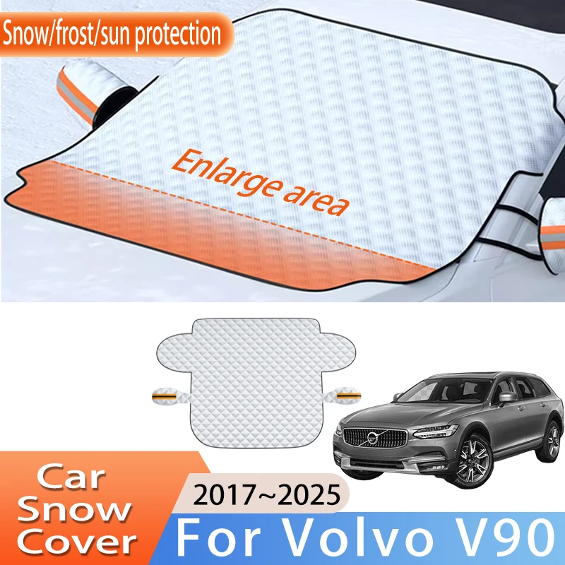 Car Accessories For Volvo V90 2017~2025 2020 Upgrade Front Windscreen Snow Cover Ice Frost Sun Protector Waterproof Auto Parts