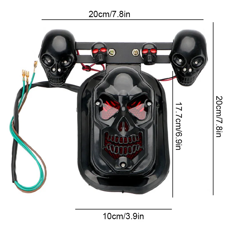 Resurrect Your Motorcycle Skull Motorcycle Integrated Taillight With Turn Signal Rear Brake Light Motorcycle Accessory