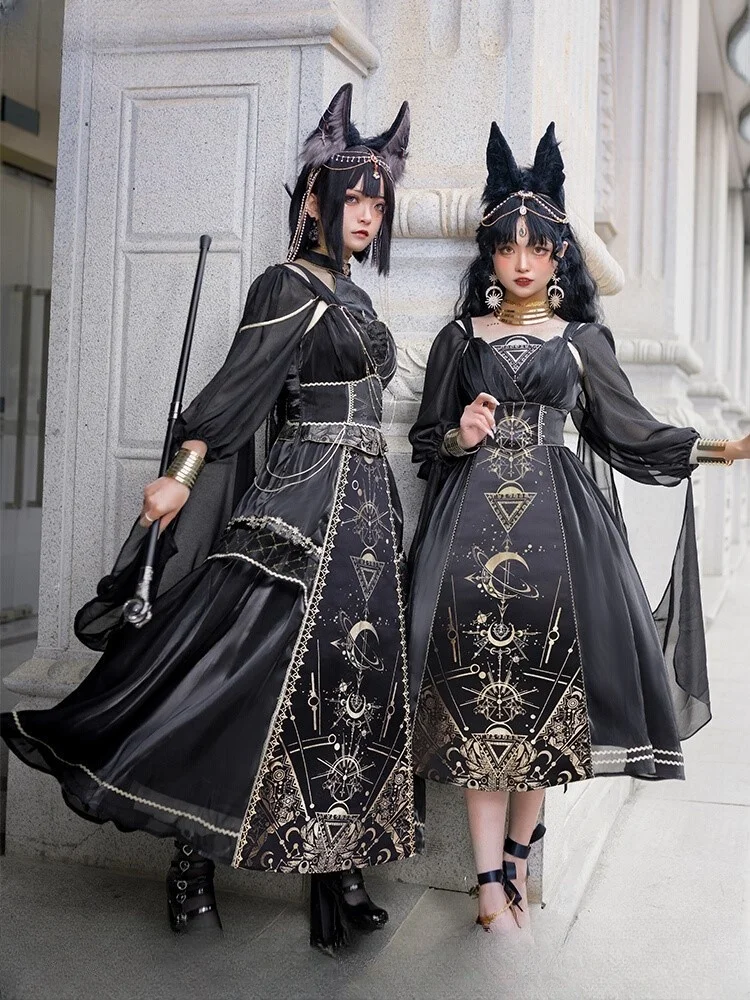 

Halloween dark exotic style dress