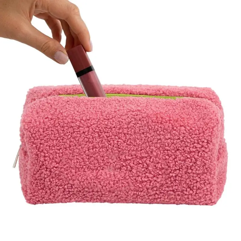 Soft Makeup Bag Travel Large Capacity Toiletry Bag Pouch Make up Tools Pouch Case Protective Cosmetic Organizer Holder pocket