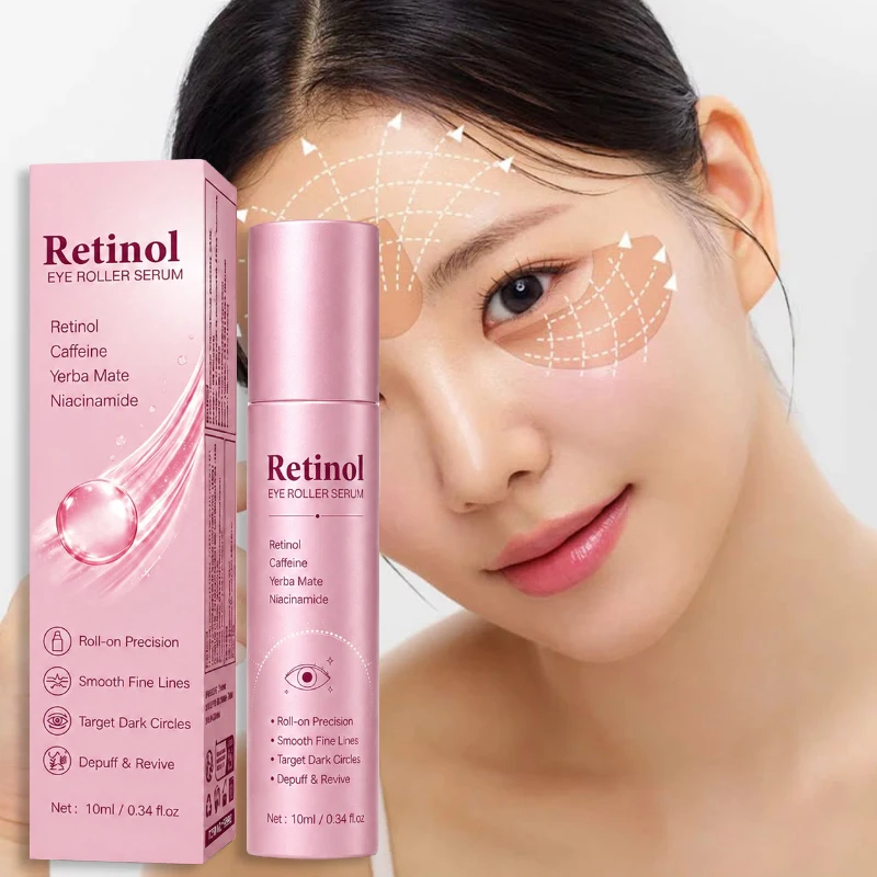 Retinol Caffeine Eye Roll-on Serum Niacinamide Brightening Skincare Eye Serum Roll-on Design Improves Fine Lines ＆ Dark Circles