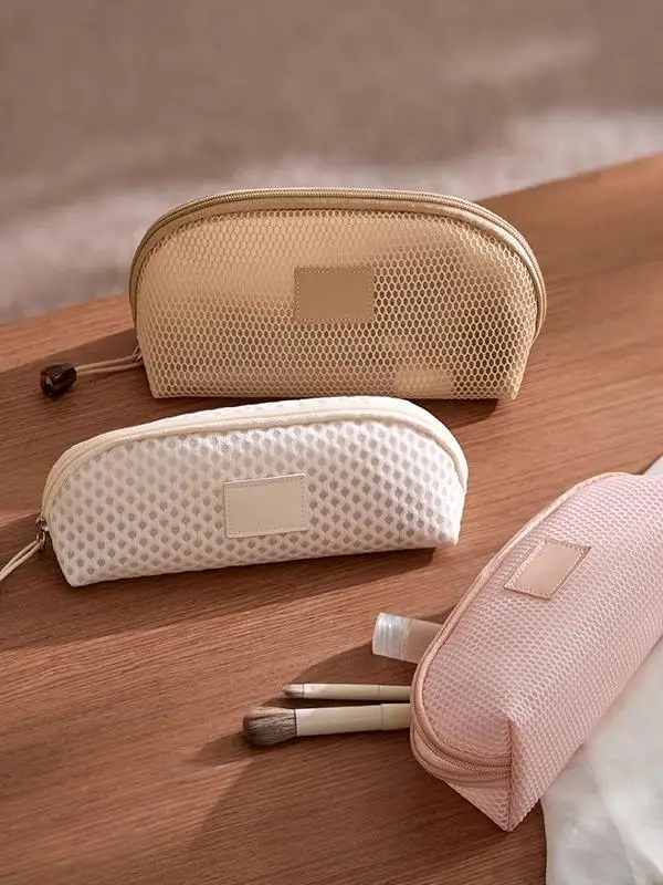portable-travel-cosmetic-bag-women's-handbag-storage-pouch-large-size-zipper-closure-rectangle-shape-polyester-material