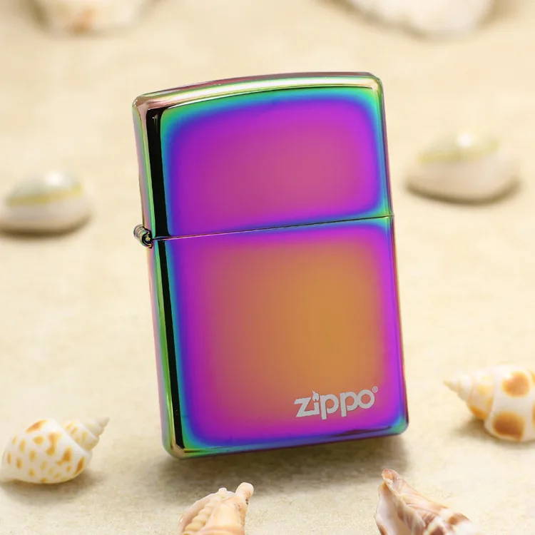 

Genuine Zippo oil lighter copper windproof Golden illusion Kerosene lighters Gift with anti-counterfeiting code