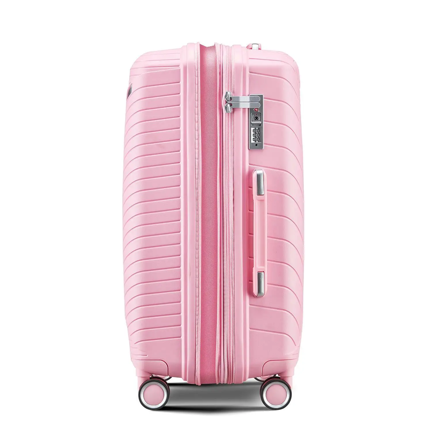 4-Piece Expandable Luggage Set (14/20/24/28) with 360° Spinner Wheels, TSA Lock & Lightweight Durable PP Material