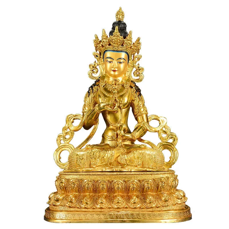 30CM large Nepal GOOD god Buddha statue Buddhism Family Vajrasattva  all-powerful Buddha copper gold-plating