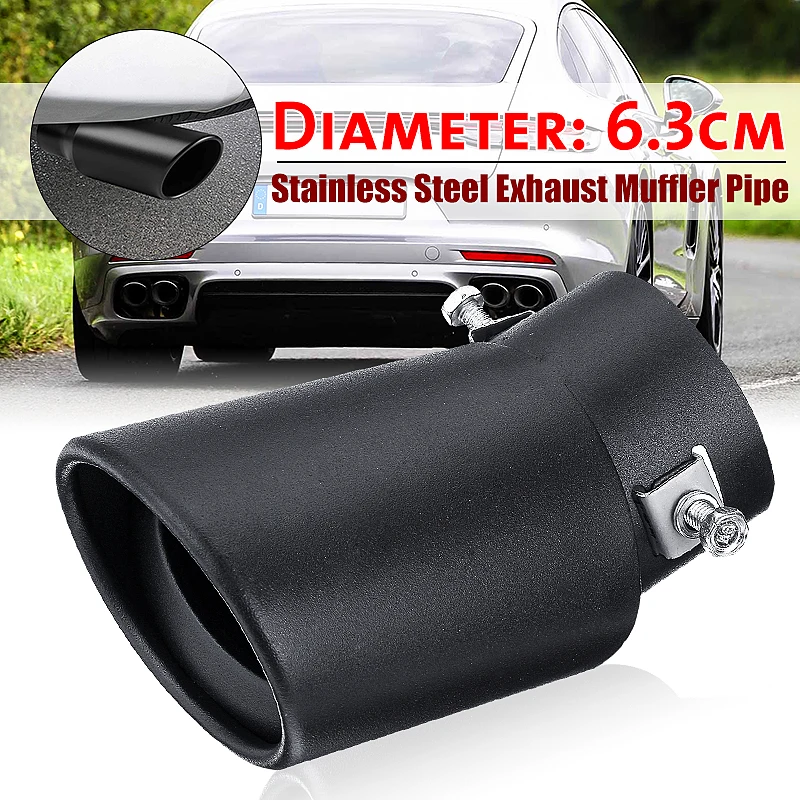 

63MM Car Rear Exhaust Pipe Tail Muffler Tip Stainless Steel Exhaust Pipe Tail Throat Modified Parts