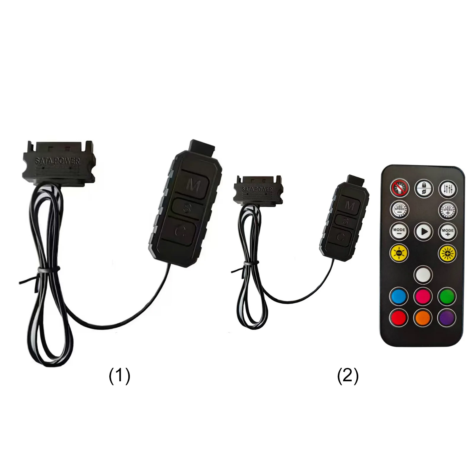 5V 3Pin ARGB Controller Kit Multipurpose SATA Power RGB Fan Controller Mini Controllers HUB Adapter for PC RGB Case Fans