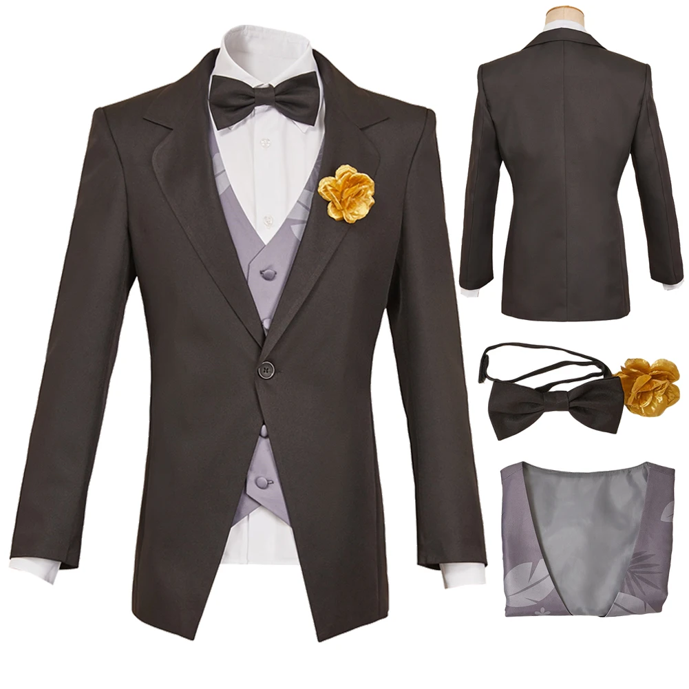 

Nick Cos Wilde Косплей Мультфильм Зоопарк S2 Костюмы Цветочный галстук-бабочка Жилет Пальто Комплект Мужчины Взрослый Мужской Маскировка Костюмы для Хэллоуина