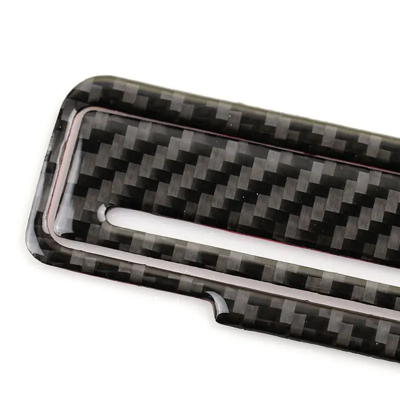 

For Audi Q7 2007 2008 2009 2010 2011 2012 2013 2014 2015 Car Accessories Rear Seat Water Cup Holder Frame Soft Carbon Fiber Trim