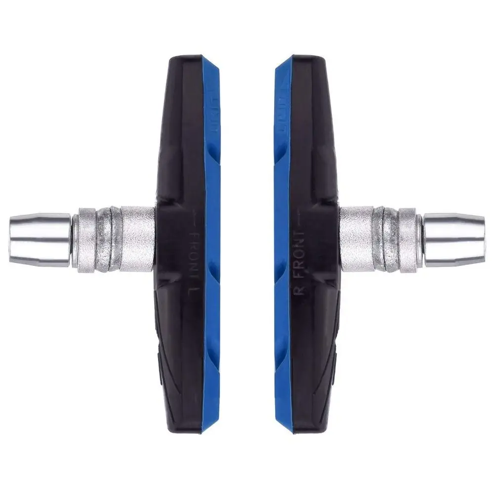 1Pair Rubber+Metal Bicycle Silent Brake Pads 3Colors Long-lasting Bicycle V Braking Pads Durable Cycling V Brake Holder Pads