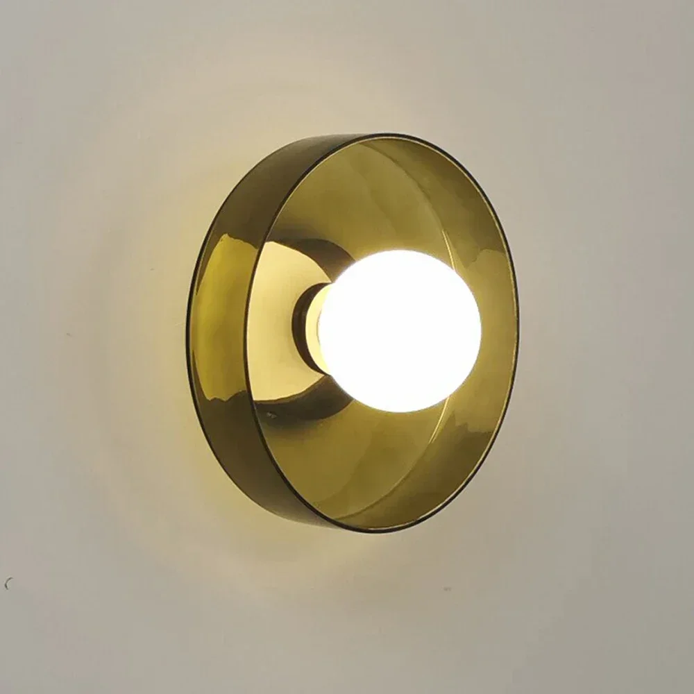 

Nordic Colorful Ceiling Lighting Minimalist Modern LED Glass Wall Lamp Corridor Lamp Creative Living Room Balcony Aisle Lights