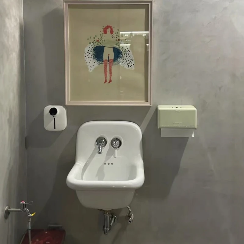 Wall-mounted retro wash basin bathroom super deep mouthwash basin