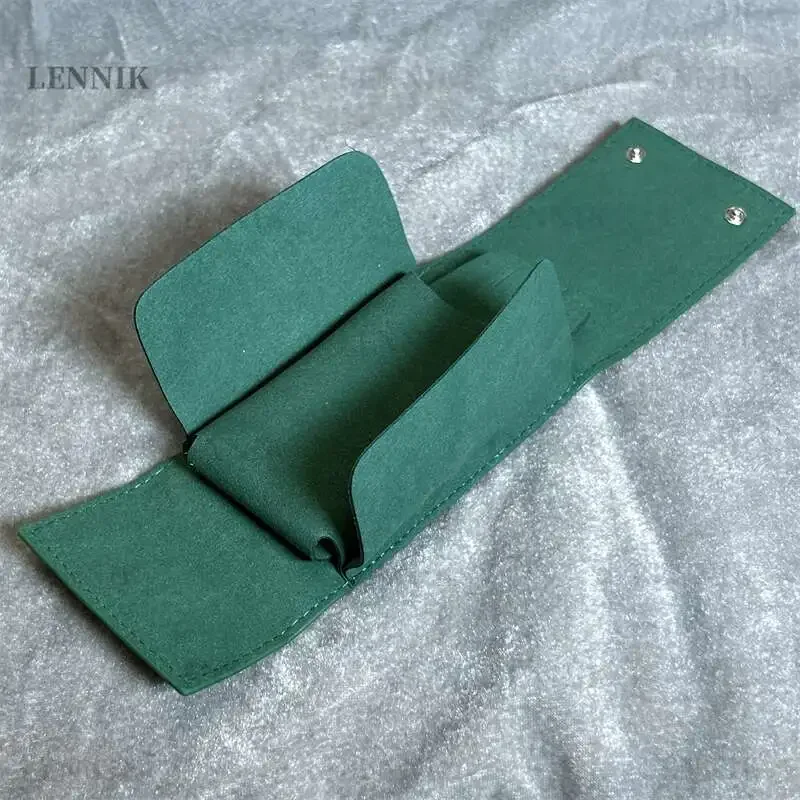 Jewelry Case Luxury Variety Green Paper Leather Watch Box Can Customize LENNIK Paper Card Label Travel Bag Model Serial Number