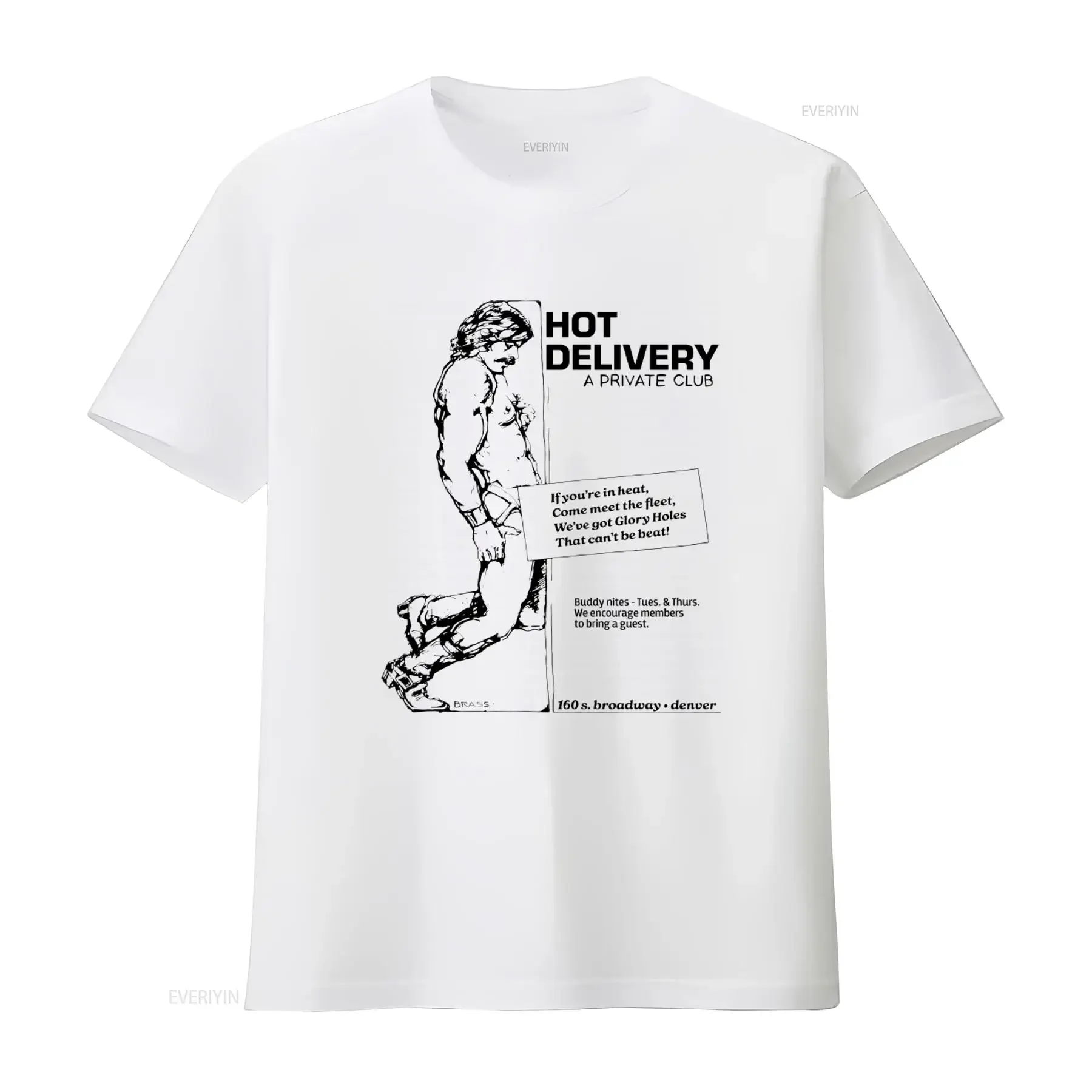 Hot Delivery Denver Private Glory Hole Club T Shirt Unique Design for Bold Fashion Statements vintage Washed Soft fashion