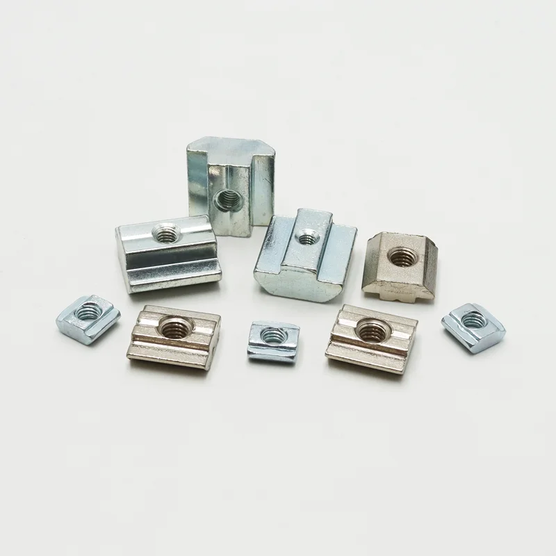 200p/lot T Block Square Nut M3 M4 M5 M6 M8 T Nut T-Track Sliding Hammer Nut for 2020 3030 Aluminum Connection Profile 3d printer