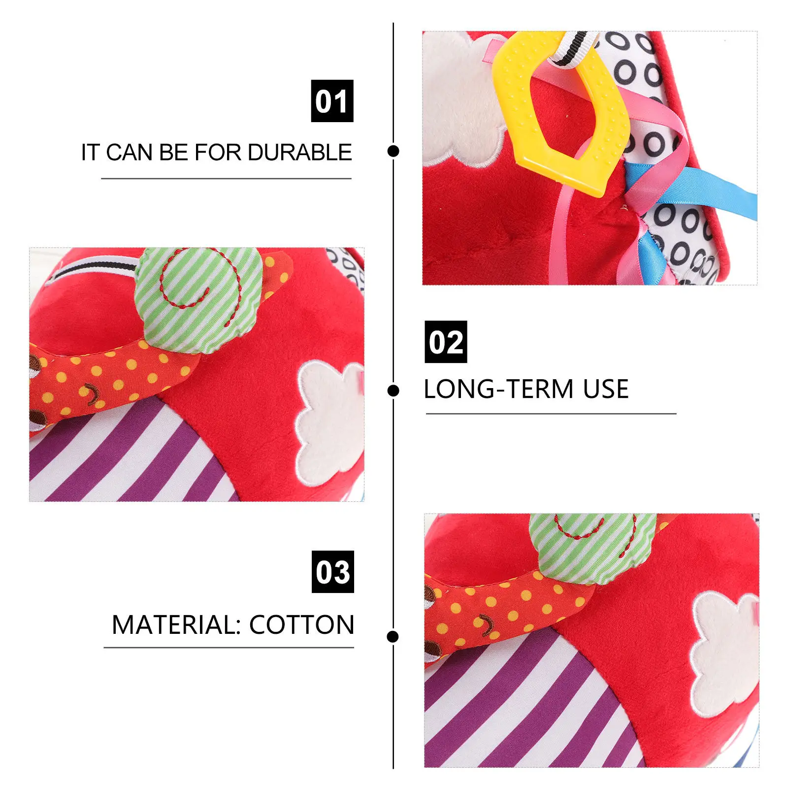 Krabbel-Rollenkissen für Neugeborene zur Förderung der Motorik, Gefülltes Rollenkissen als Krabbelhilfe für Säuglinge