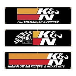 60X240cm K&N Banner Flag Polyester Printed Garage or Outdoor Decoration Tapestry