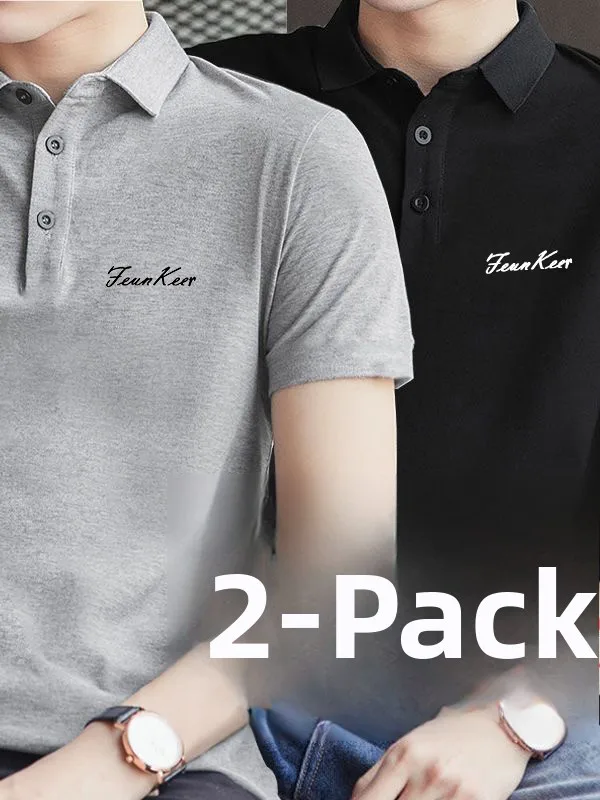 Trendy irt Men's Youth Simple ort Sve Collared Workwear Dirt Resistant Wear Resistant Breathable Sweat Absorbent