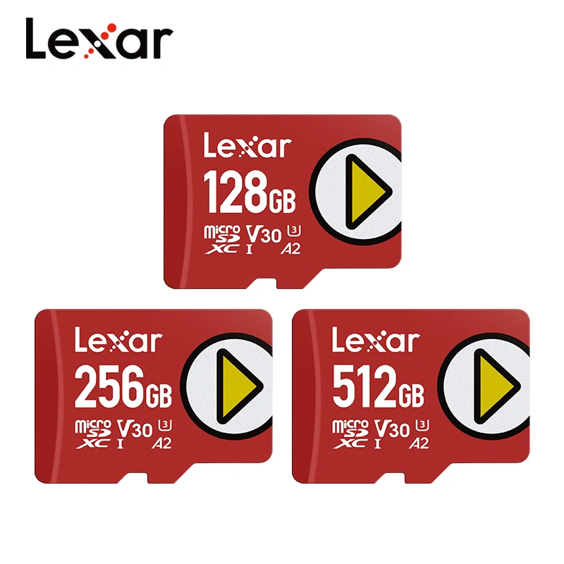 New Lexar microSDXC PLAY Memory Card Max 205Mb/s V30 A2 4K Micro SD Card 128GB 256GB 512GB Flash TF Card for Phone Drones