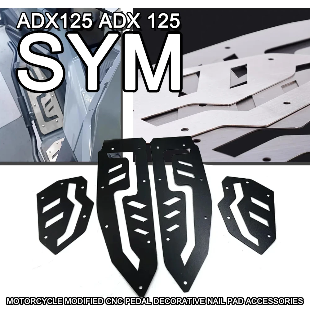 

For SYM ADX125 ADX 125 Motorcycle Modified CNC Pedal Decorative Nail Pad Accessories