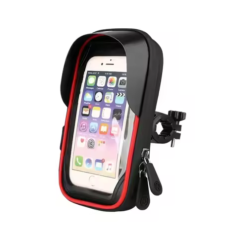 6.4 inch Waterproof Bicycle Phone Holder Stand Motorcycle Handlebar Mount Bag Cases Universal Bike Scooter Cell Phone Bracket