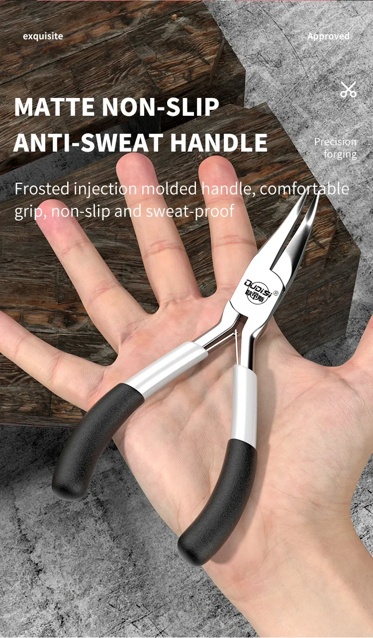 Mini-Zange, Diagonalzange, Rundzange, gebogene Spitzzange, Handwerkzeug für Perlenarbeiten, isolierte Zange für DIY, kleine Schmuckzangen-Werkzeuge – Detail 9