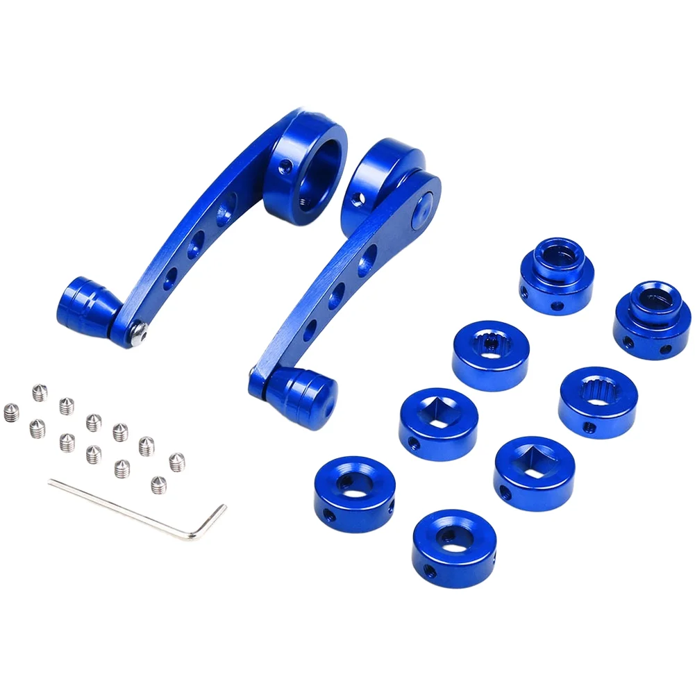 Manual For Window Handle Set 2 pcs Aluminum Alloy with Square Round 16-Spline Adapter Support for Classic Vehicle Builds