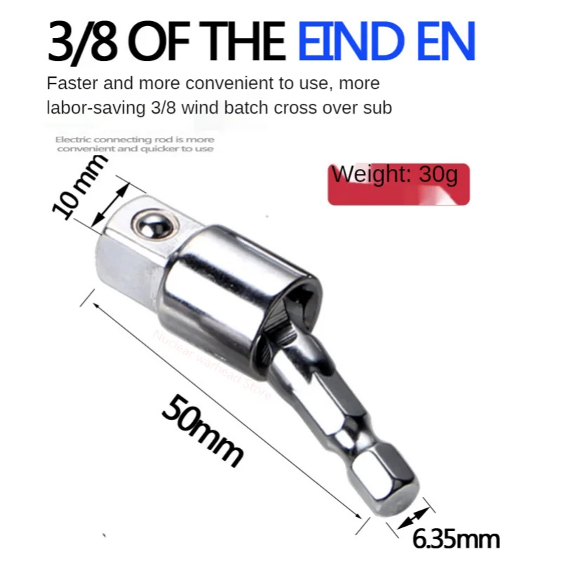 1/4 "3/8" 1/2 "elektrische Bohrer Buchse Adapter Für Auswirkungen Fahrer Mit Hex Schaft Zu Platz Buchse Bohrer bit Drehbare Verlängerung