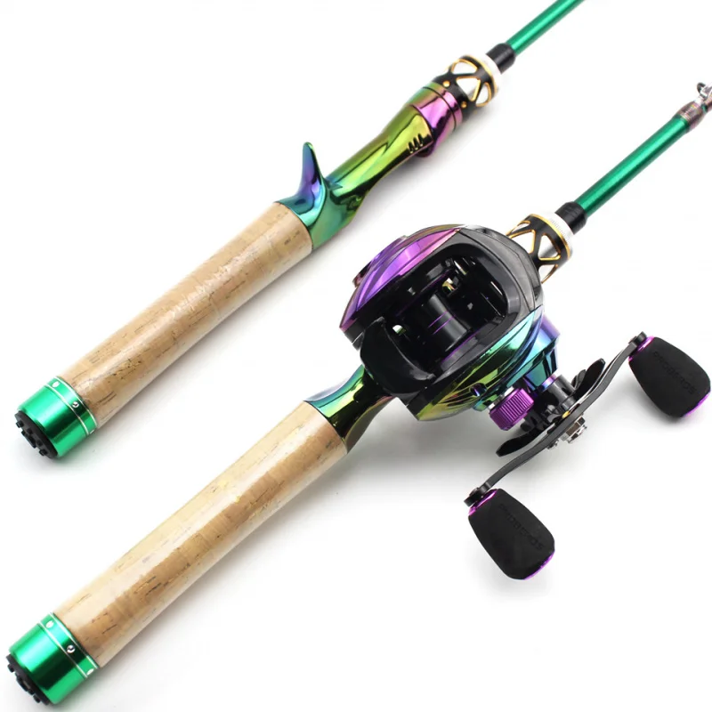 Custom Ultra Short Colorful Carbon Fiber Retractable Fishing Rod Portable Lure Rod Electroplated Telescopic Lure Small Fish S