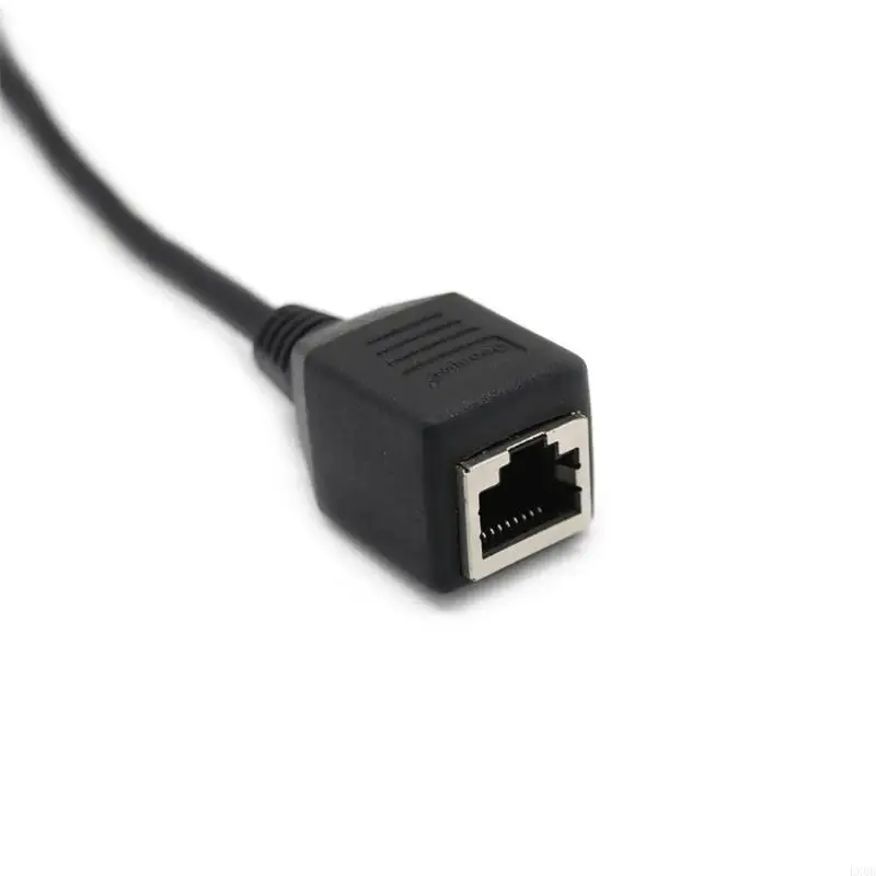 LX0B 15cm VGA to RJ45 Adapter Cable Extender Wire Line VGA Over Long Distances