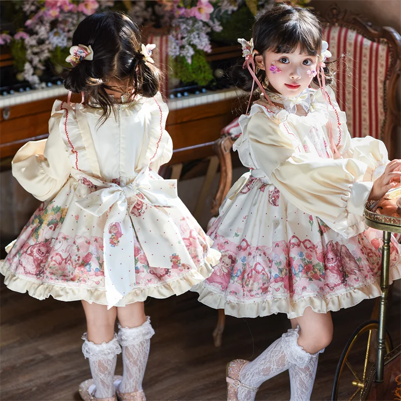 

Baby Girl Halloween Costumes Dress Size 2-11Y Kids Birthday Dress Child Party Skirt Princess Lolita Dress Little Girls Elf Dress