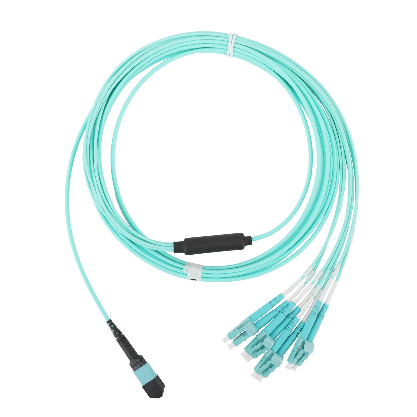 1 قطعة 10 جرام المتعدد 8-core MPO إلى 8LC OM3 الألياف تمديد كابل 1 متر/3 متر/5 متر الألياف البصرية التصحيح الحبل