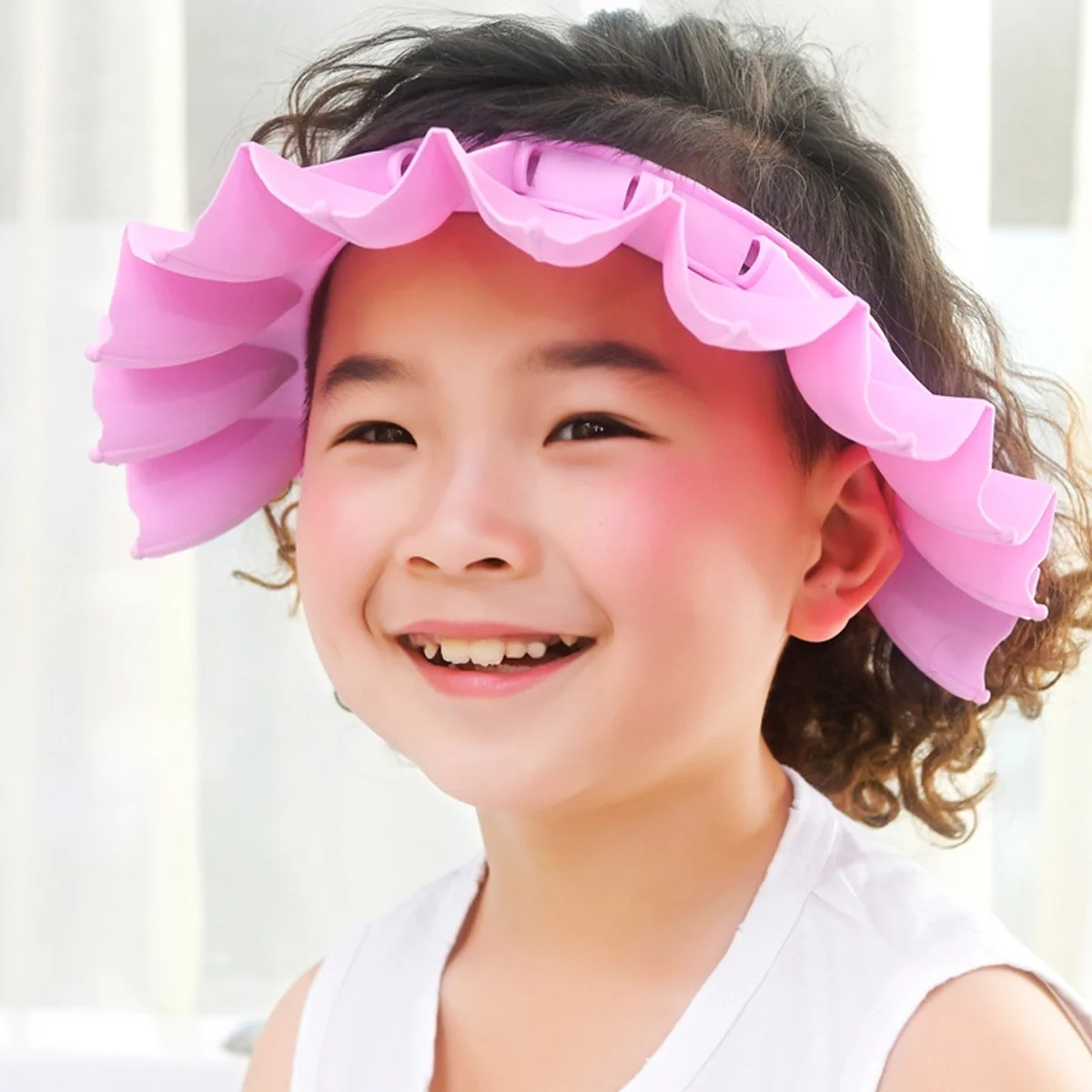 TPE Material Shower Cap Infant Modeling Easy to Take off Bathing Baby Wear Skin-friendly