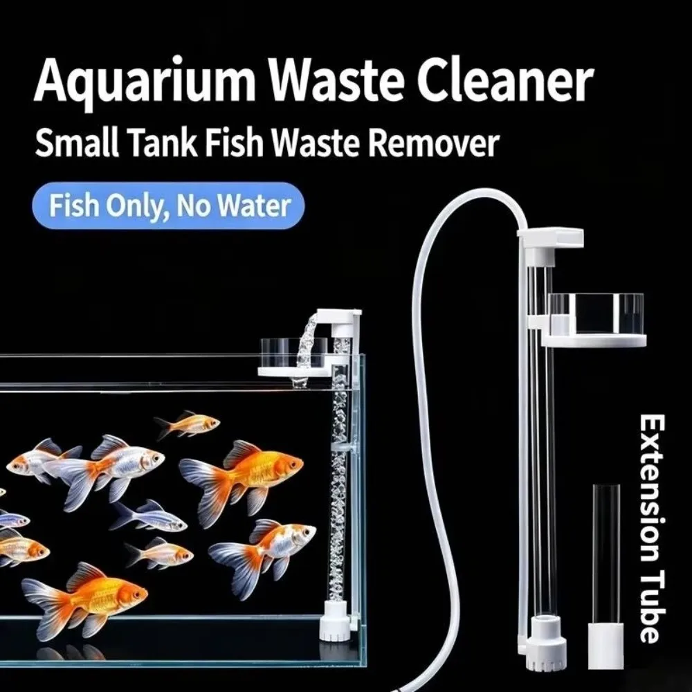 Detachable Air Lift Fish Waste Collector Adjustable Lenght Water Circulation System Poop Cleaner