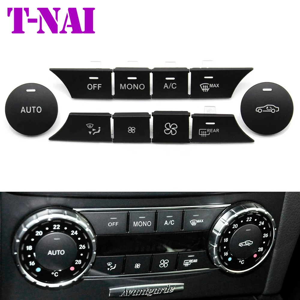 

Car Dashboard Air Conditioner AC Volume Heater Temperature Climate Control Switch Buttons For Benz C GLK Class C204 X204