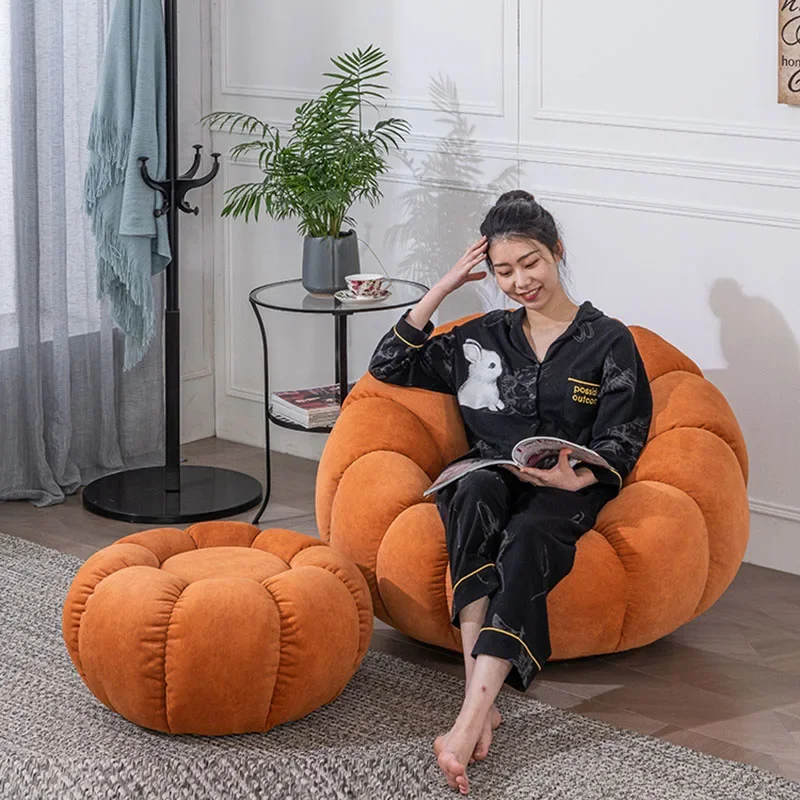 Comfortable Round Sofa Bean Portable Cute Creative Modern Single Sofa Bedrooms Minimalist fy  Home Furniture