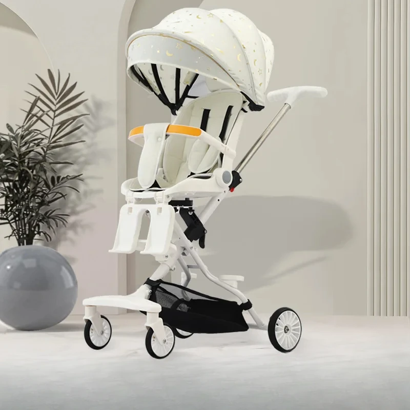 EG24 Reversible Baby Stroller, Foldable High View Pushchair, Sit Recline Pram, Compact Factory Direct Travel Carriage