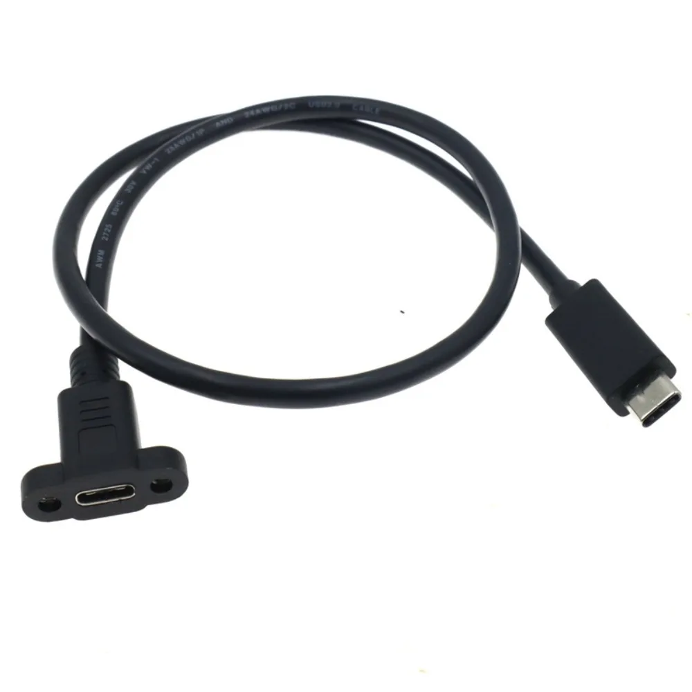To Female Type C Panel Mount USB3.1 USB-C Male To Female Cable Lock Connector Cable USB-C Extension Line Type C Extension Cable