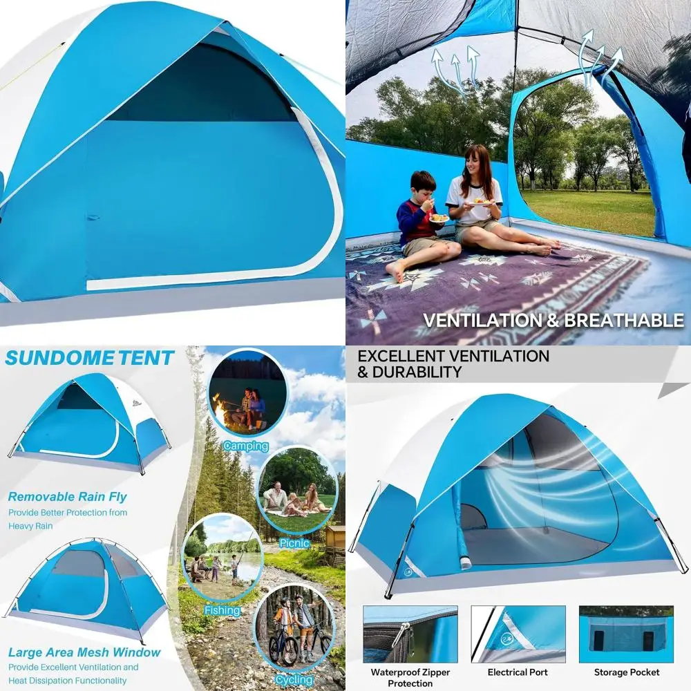 

Компактная палатка для кемпинга на 1–6 человек, легкая и портативная, водонепроницаемая походная палатка для быстрого установки для взрослых