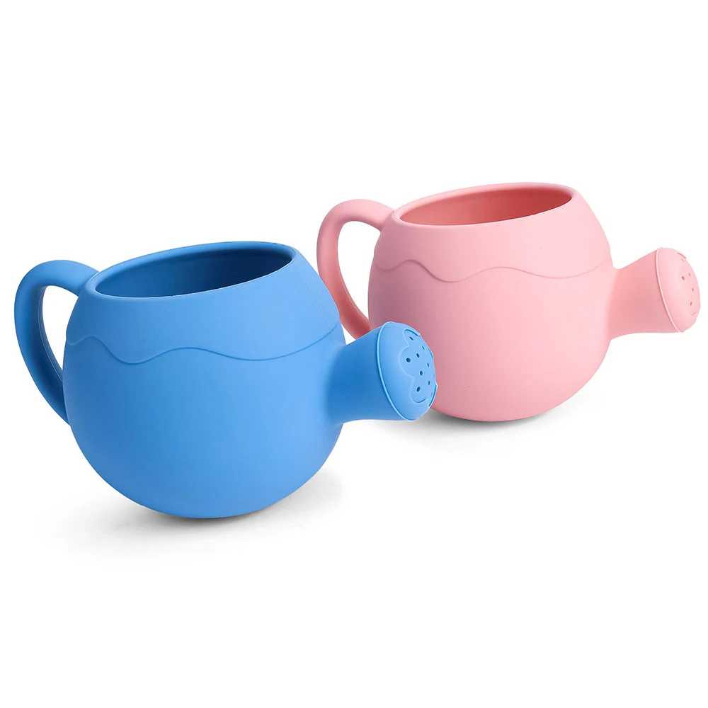 Brinquedos de praia de verão, ferramentas para brincar de areia, pote de rega de silicone macio, conjunto de ancinho, pás de balde de areia adequadas para crianças ao ar livre