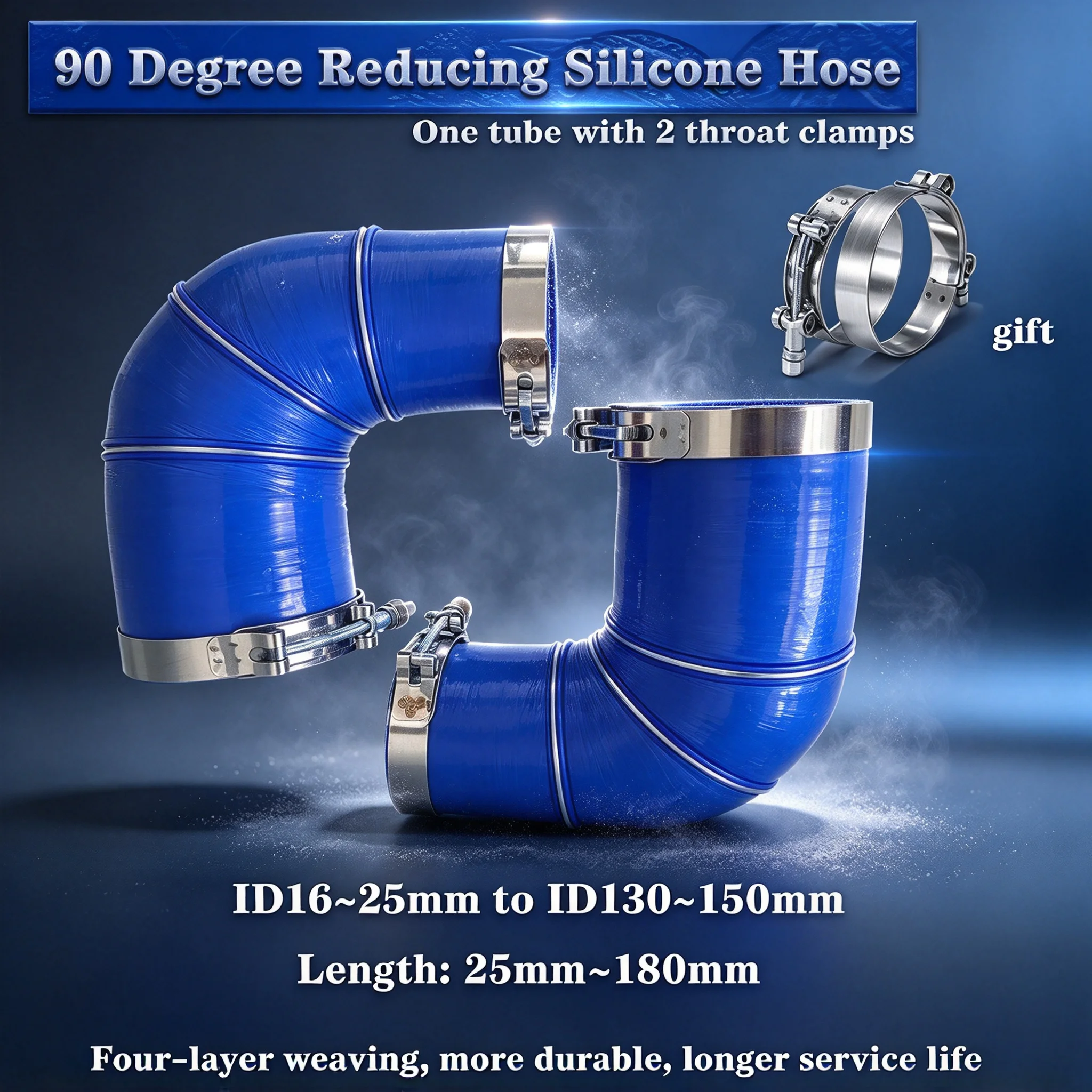 90 Degree Elbow Car Silicone Hose Variable Diameter Silicone Flexible Hose Intake Pipe Coolant Tube Car Intercooler tube