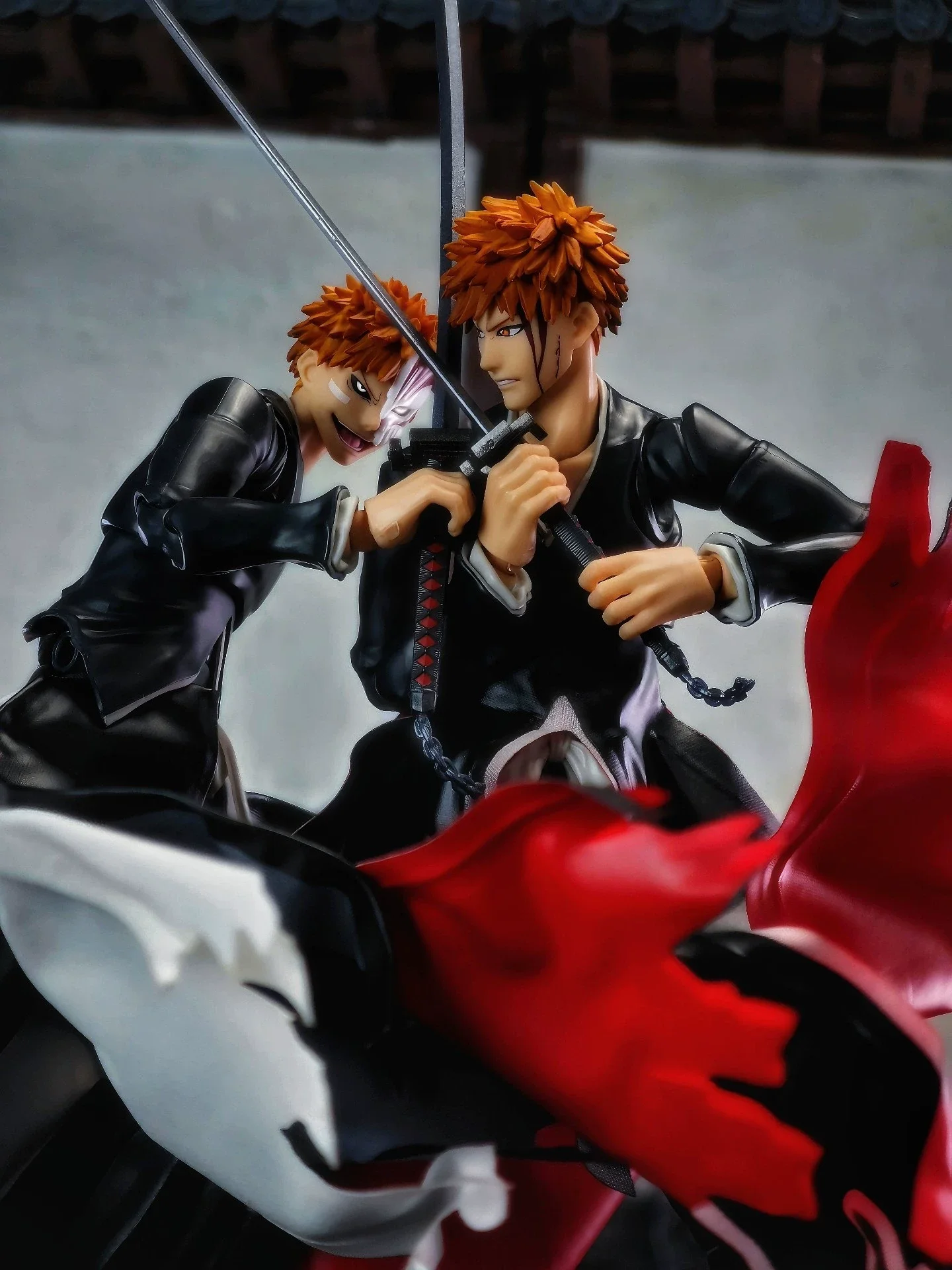 [بدون شكل] SHF 1/12 مقياس ذكر الجندي Ichigo حرب الدم أنيمي الملابس التبعي الأبيض الأحمر بطانة صالح 6 بوصة عمل نموذج لجسم