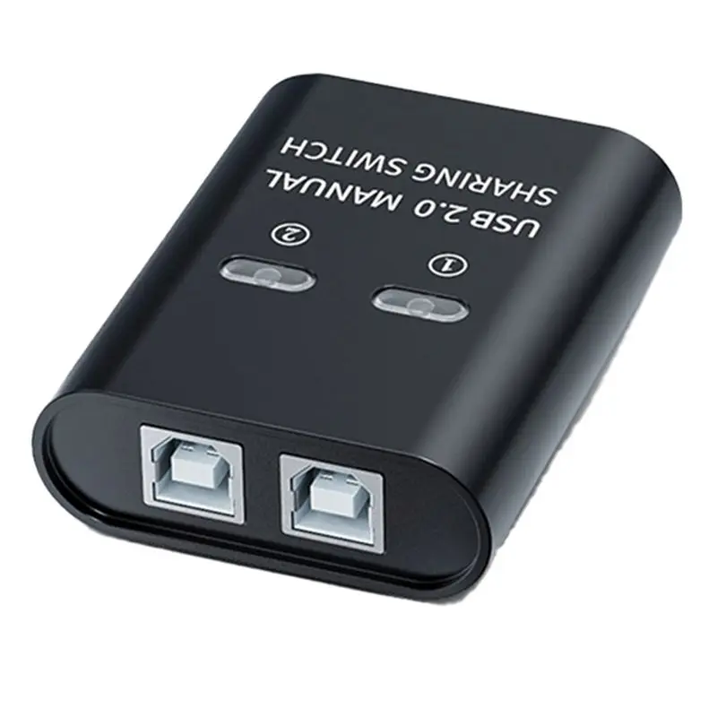 

A46M-USB Switch 2 Port Manual USB HUB Two Computers Share U Disk Printer Device Two In One Out USB2.0 Sharer