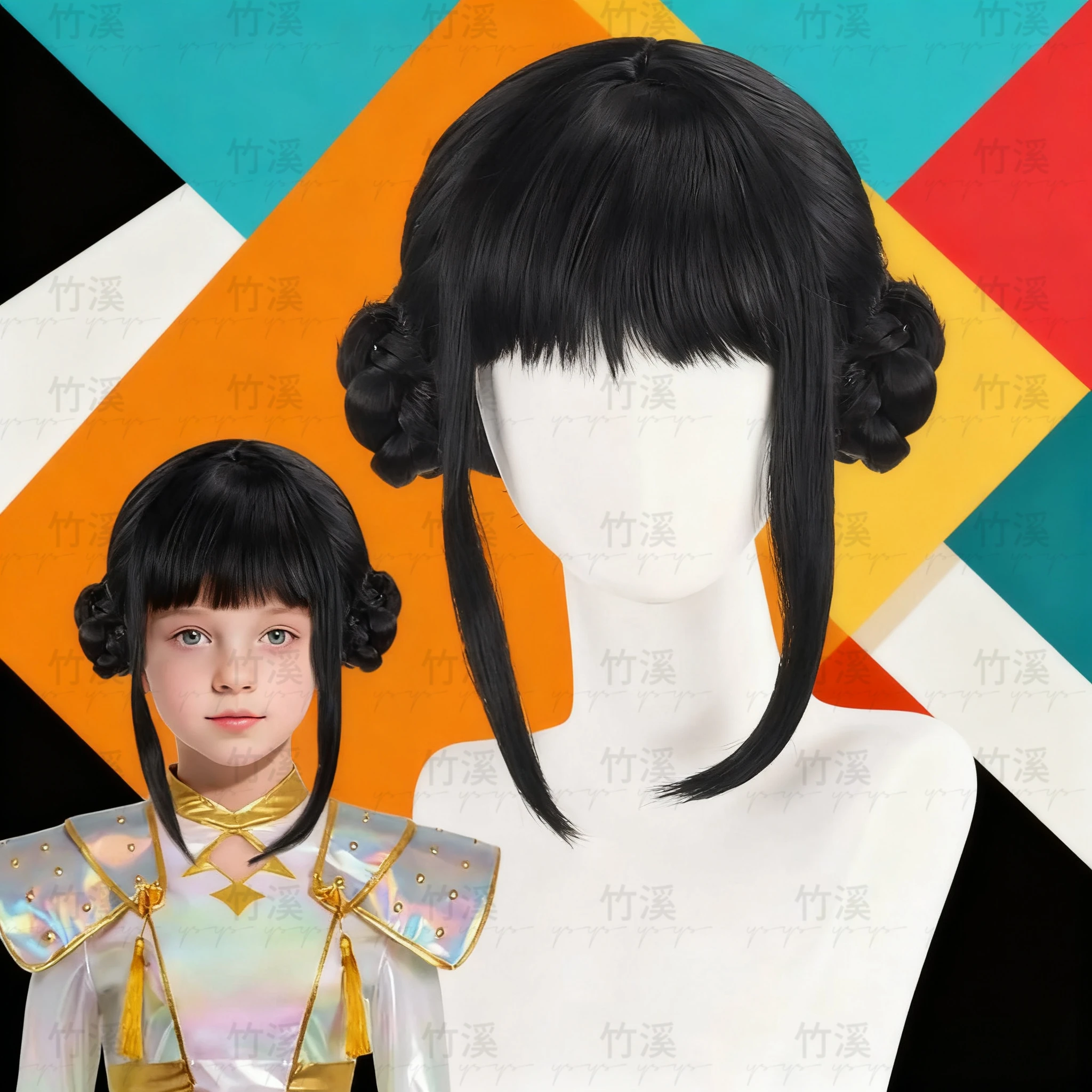 Lebendige lila Halloween-Perücke – hitzebeständige synthetische Cosplay-Perücke für Party, Rollenspiele und den täglichen Gebrauch