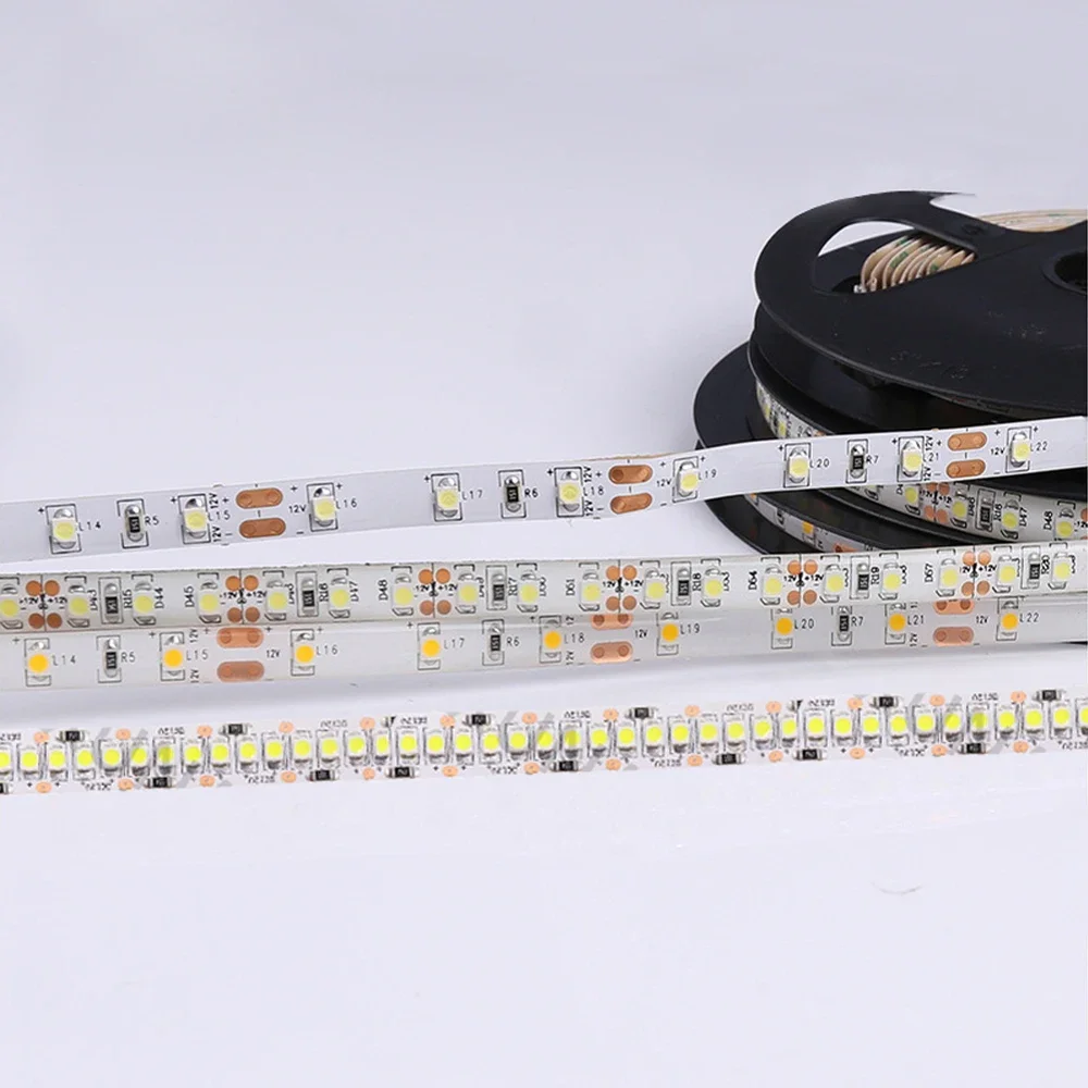 5m 5V 12V 24V Led Strip 2835 300/600/2400 Pixels Led Tape SMD 3528 Fiexible Light Bar Strip Under Cabinet Lighting Backlight