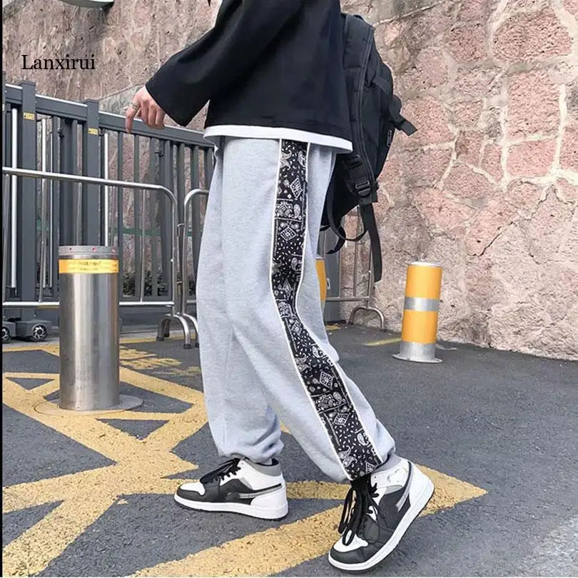 

Reflective Men's Sweatpants Paisley Jogger Bandana Print Jogging Sports Pant Tracksuit Trousers Sportswear Patchwork Clothes